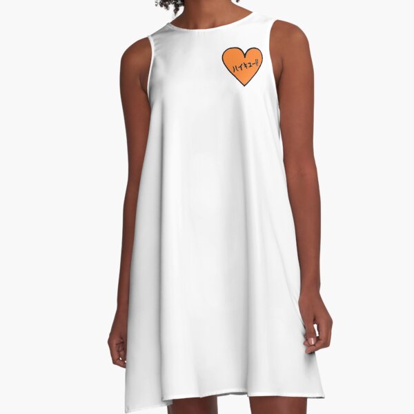 Haikyuu Anime Heart Patch A Line Dress By Kptch Redbubble