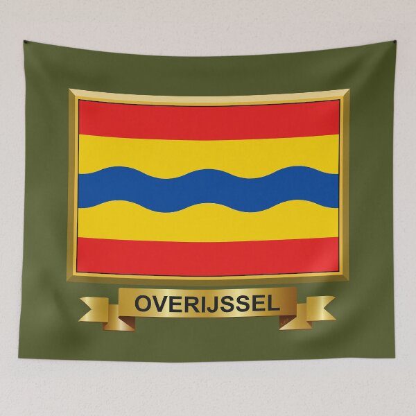 Item preview, OVERIJSSEL Flag Gifts, Masks, Stickers & Products (8) designed and sold by mpodger.