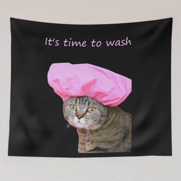 Item preview, Sweet cat need wash designed and sold by dziku842.