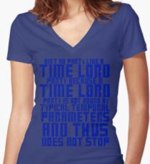 Aint No Party Like a Time Lord Party Women's Fitted V-Neck T-Shirt