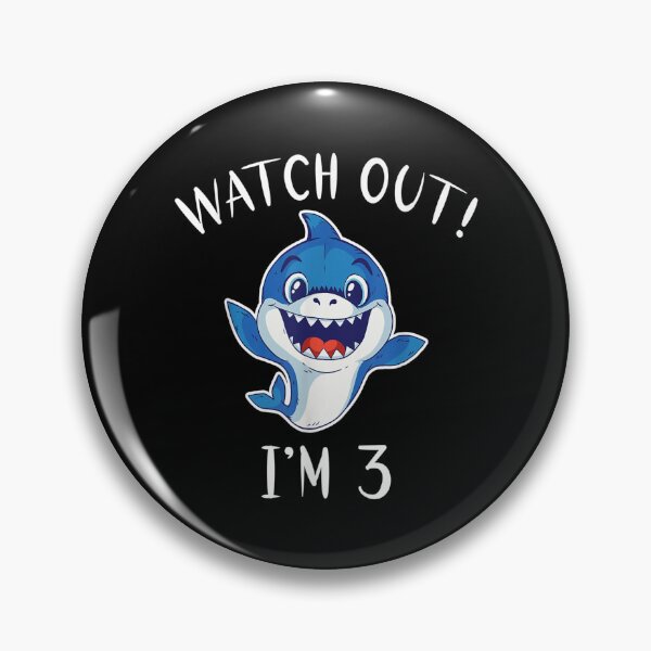 Item preview, Watch Out I Am 3 Years Old Shark Kids  designed and sold by brita797.