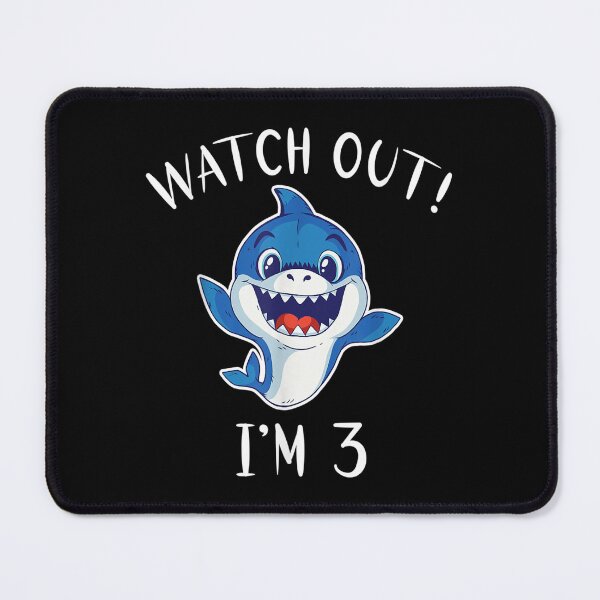 Item preview, Watch Out I Am 3 Years Old Shark Kids  designed and sold by brita797.