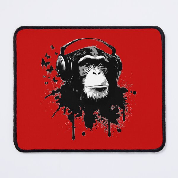 Item preview, Cool Chimp with Headphones, Chimpanzee Wearing Headphone, Monkey, designed and sold by Shop-ArtGallery.