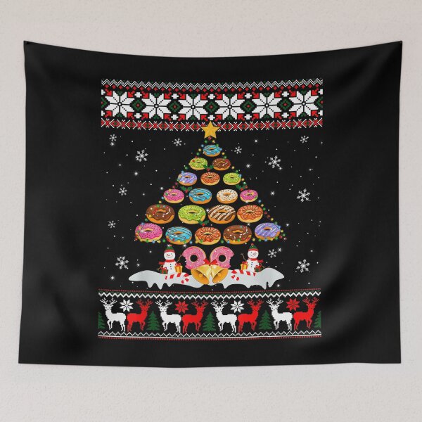Item preview, Christmas Donut Tree Funny Pajamas Gift Ugly Sweater  designed and sold by brita797.