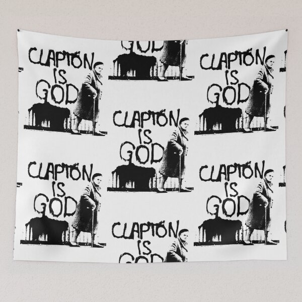 Item preview, Clapton is God - Black on White designed and sold by Karola Klaus.