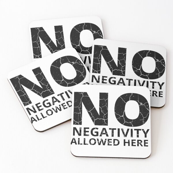 Item preview, NO NEGATIVITY ALLOWED HERE distressed 3 designed and sold by KingsManKind.