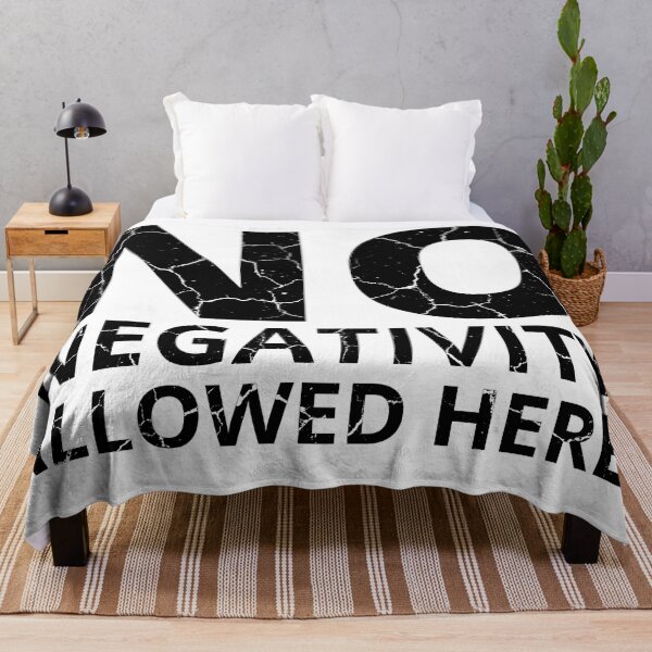 Item preview, NO NEGATIVITY ALLOWED HERE distressed 3 designed and sold by KingsManKind.