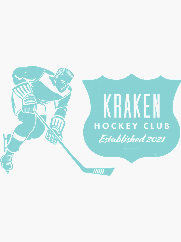 "Vintage Hockey Seattle Kraken" Sticker by MaiKieuAnh Redbubble