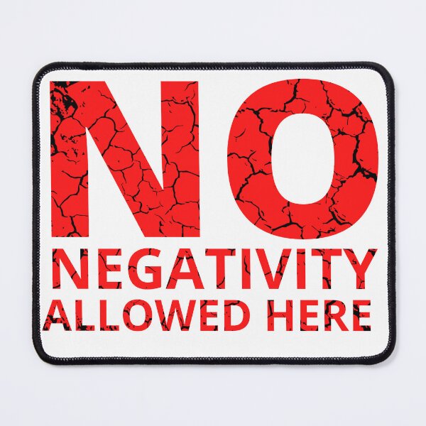 Item preview, NO NEGATIVITY ALLOWED HERE distressed 4 designed and sold by KingsManKind.