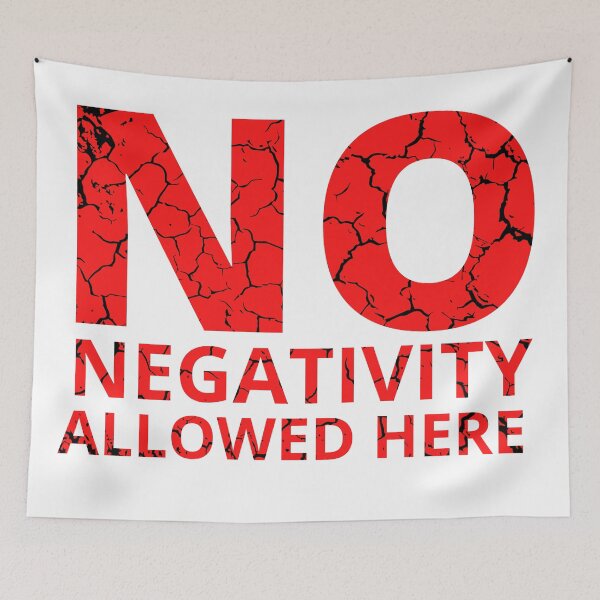 Item preview, NO NEGATIVITY ALLOWED HERE distressed 4 designed and sold by KingsManKind.