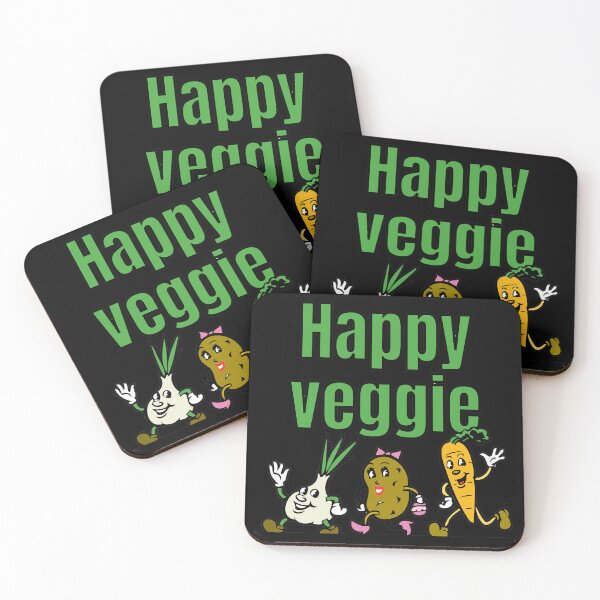 Item preview, Happy Veggie Garlic Potato Carrot designed and sold by RichTeeDesigns.