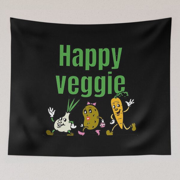 Item preview, Happy Veggie Garlic Potato Carrot designed and sold by RichTeeDesigns.