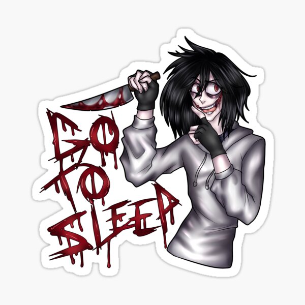 Creepypasta Jeff the Killer Sticker for Sale by HeyitsSmile