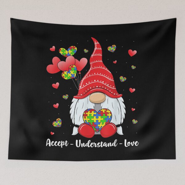 Artikelvorschau, Akzeptieren Sie verstehen Liebe Gnome Autismus Valentinstag Bekleidung entworfen und verkauft von brita797.