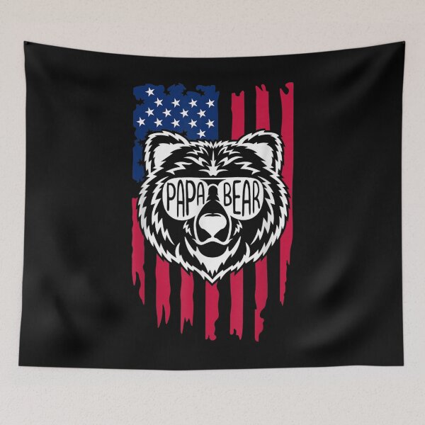 Item preview, Papa Bear Us Flag Sunglasses American Father's Day 2022  designed and sold by brita797.