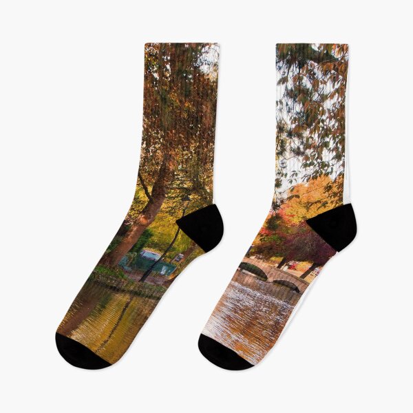 Item preview, Bourton on the Water Autumn Trees Cotswolds UK designed and sold by AndyEvansPhotos.
