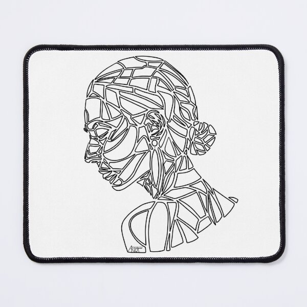 Aperçu de l'œuvre Femme lineart linéaire noir 1 créée et vendue par Inesaurus.