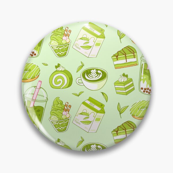Item preview, Assorted Japanese Matcha Dessert - Cake, Donut, Boba Milk Tea, Parfait, Latte and More designed and sold by Alicia Chee.