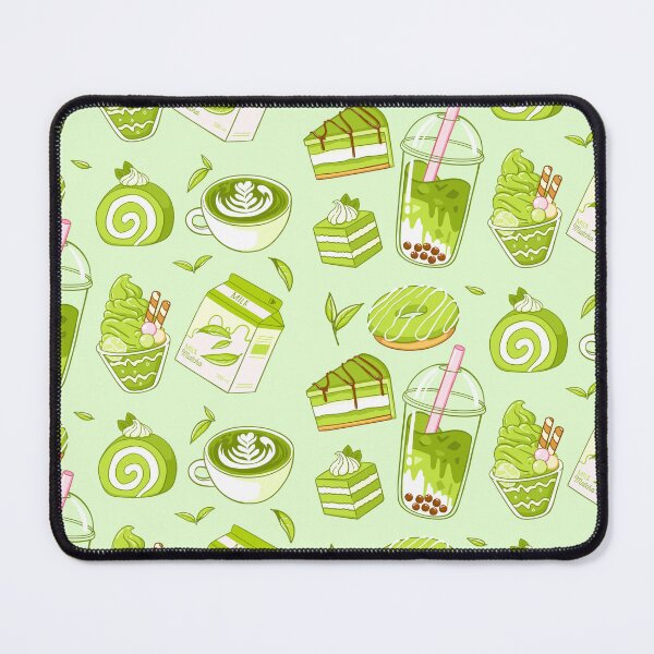 Item preview, Assorted Japanese Matcha Dessert - Cake, Donut, Boba Milk Tea, Parfait, Latte and More designed and sold by Alicia Chee.