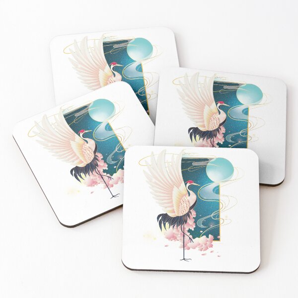 Item preview, Fantastic bird dancing in the moon, in green designed and sold by xdashu.