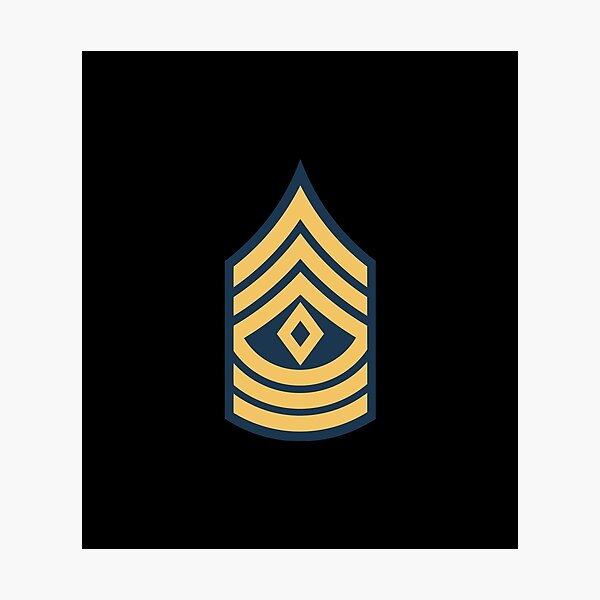"Us Army Rank First Sergeant E8 1Sg Centered" Photographic Print for