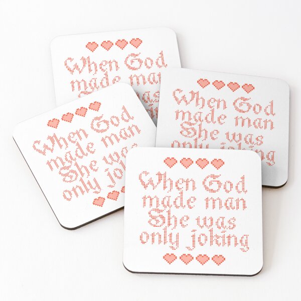 Item preview, When god made man she was only joking - cross stitch designed and sold by RebeccaART5.