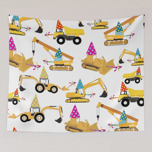 Item preview, Construction Trucks Birthday Party Pattern  designed and sold by idovedesign.