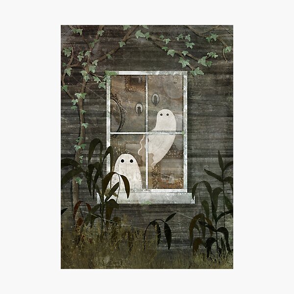 There are ghosts in the window again... Photographic Print