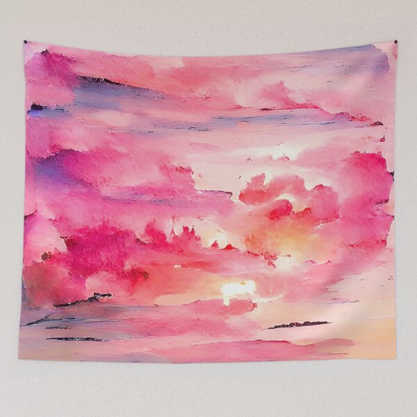 Item preview, Watercolor Pink Sunset designed and sold by Arkneer.