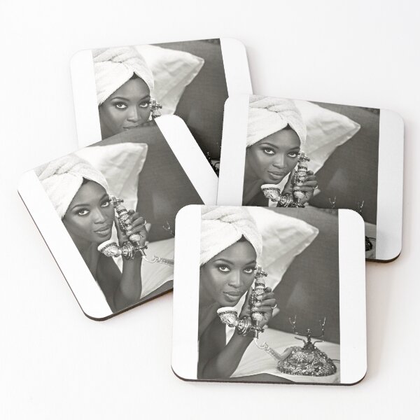 Item preview, Young Naomi Campbell with Telephone designed and sold by VintagePeople.