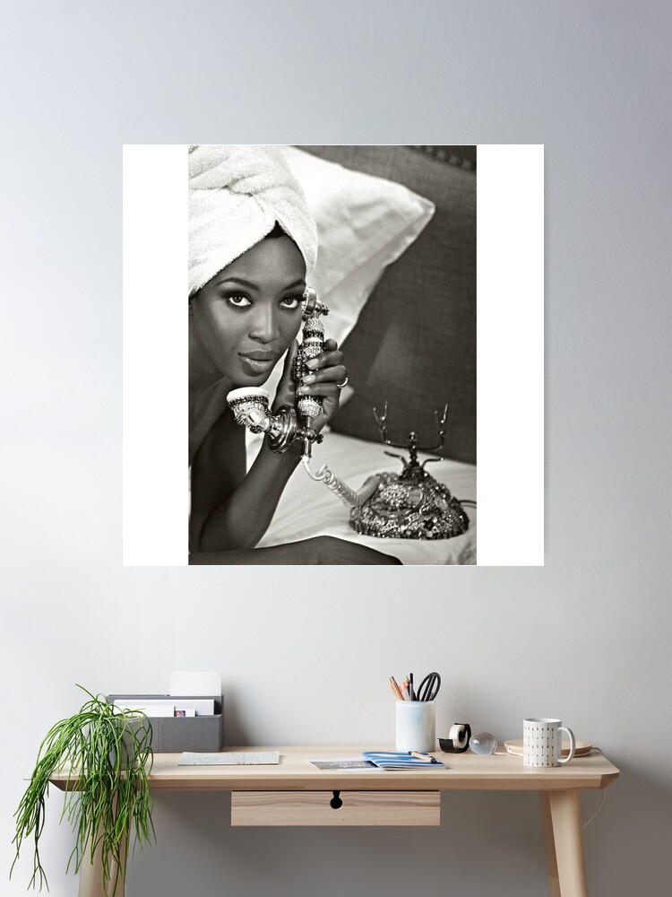 Young Naomi Campbell with Telephone