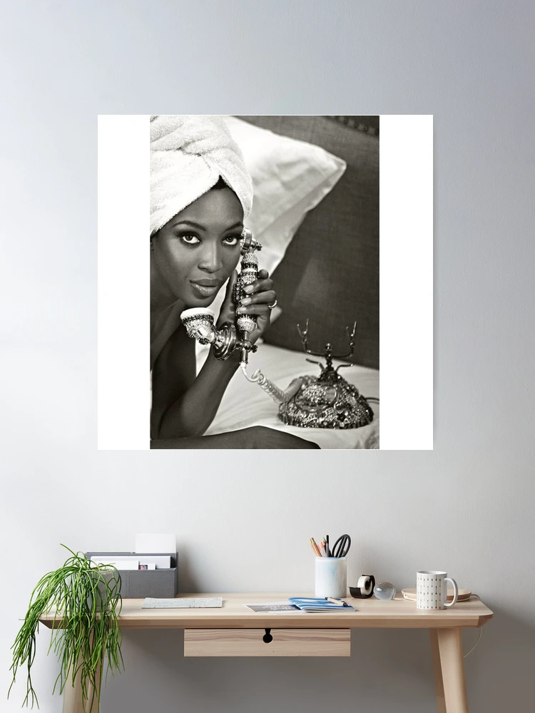 Young Naomi Campbell with Telephone