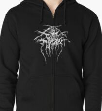 Carly Rae Jepsen Black Metal Inspired Text Zipped Hoodie