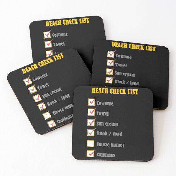 Item preview, 18-65 Beach check list   designed and sold by DCGORGANICS.