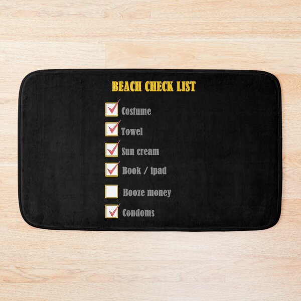 Item preview, 18-65 Beach check list   designed and sold by DCGORGANICS.