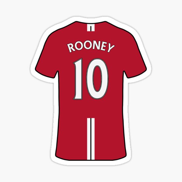 Wayne Rooney 200708 Jersey Sticker Sticker for Sale by ethenfran6