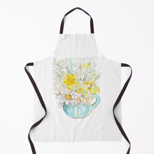 Item preview, Hand painted watercolor daffodils, yellow & white flowers spring floral art designed and sold by Paintingladycat.