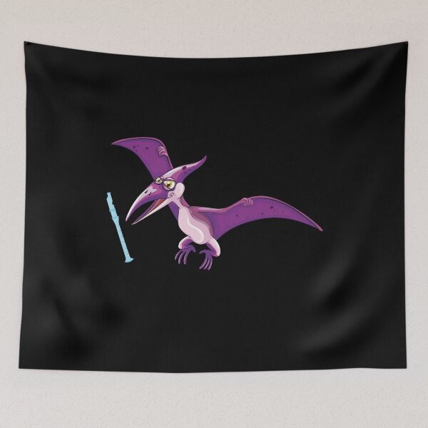 Item preview, Dinosaur Playing Flute ,Funny Good Dinosaur Flute Lovers Simple Flying Design designed and sold by pedrored369.