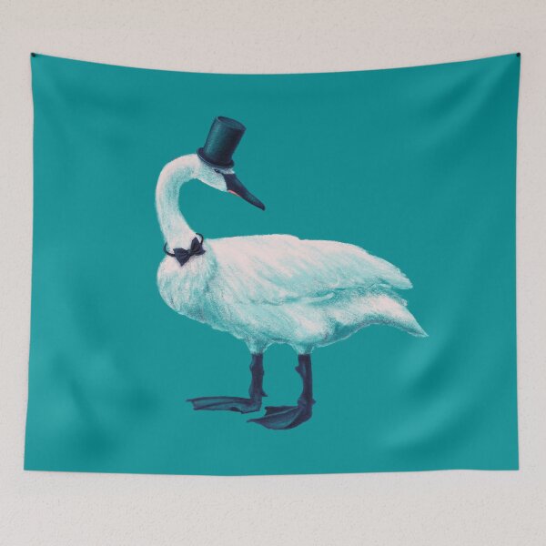 Item preview, Funny Swan With Bow Tie And Top Hat designed and sold by Boriana Giormova.