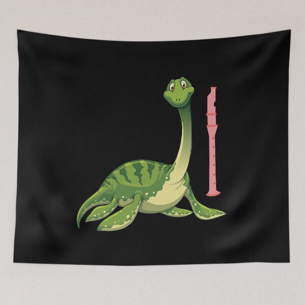 Item preview, Dinosaur Playing Flute ,Funny Good Dinosaur Flute Lovers Green Cute Dinosaur Art designed and sold by pedrored369.