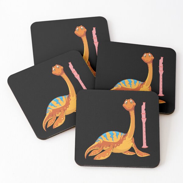 Artikelvorschau, Dinosaurier, der Flöte spielt, lustige gute Dinosaurier-Flötenliebhaber, niedliches orangefarbenes Design entworfen und verkauft von pedrored369.