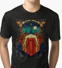 ODIN WODAN geometric vikings ornament art Tri-blend T-Shirt