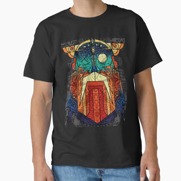 Vista previa del artículo con la obra «ODIN wodan Vikings geométricas arte ornamento», diseñado y vendido por masatomio.
