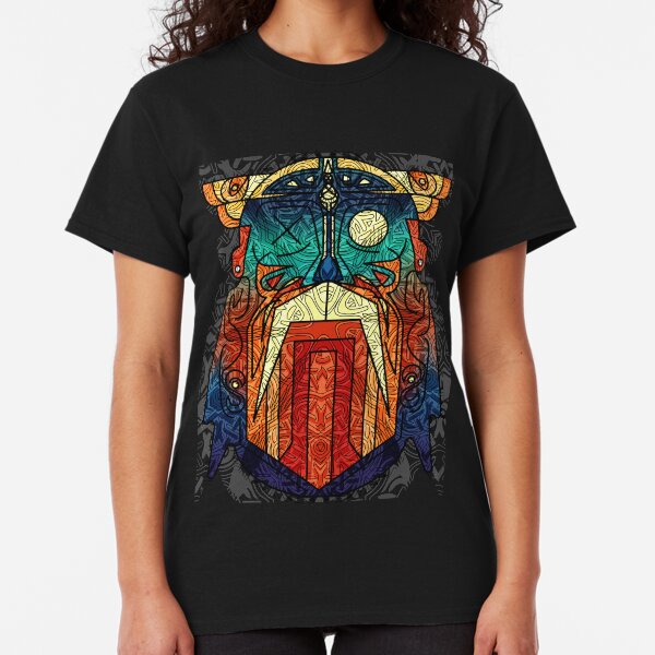 ODIN WODAN geometric vikings ornament art Classic T-Shirt