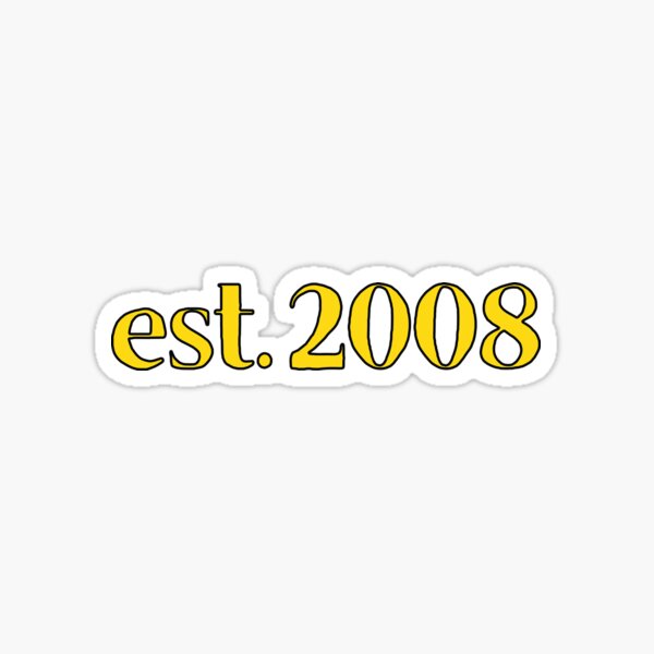 Item preview, Est. 2008 Cartoonish Retro Birthday designed and sold by MSA-42.