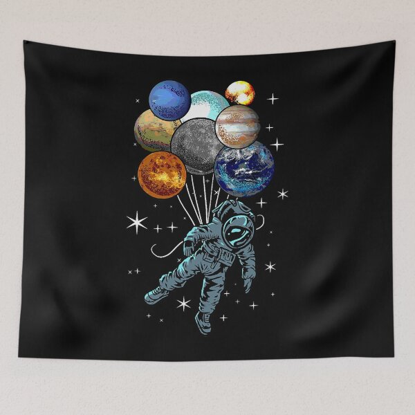 Item preview, Astronaut Space Balloons Moon Mars Planets designed and sold by shannange.