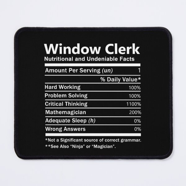 Item preview, Window Clerk T Shirt - Nutrition Factors Job Gift Item Tee designed and sold by rolandchel.