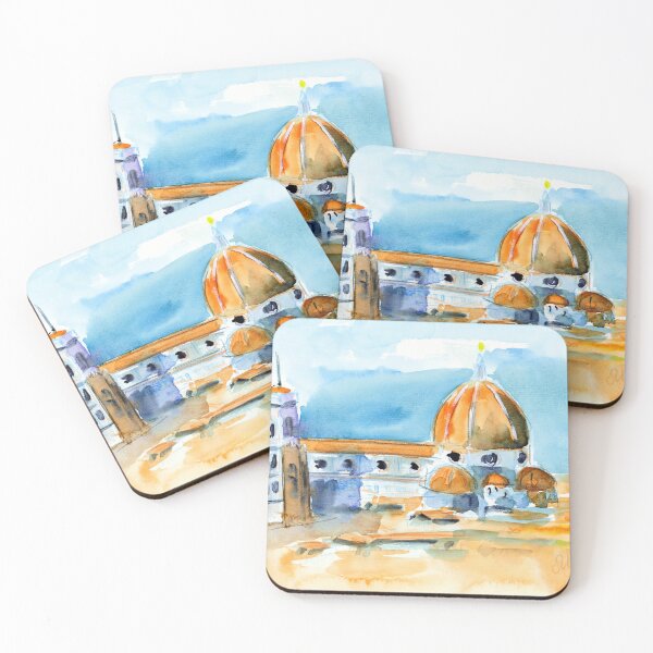 Item preview, Florence Cathedral Watercolor Print designed and sold by NatalyMak.