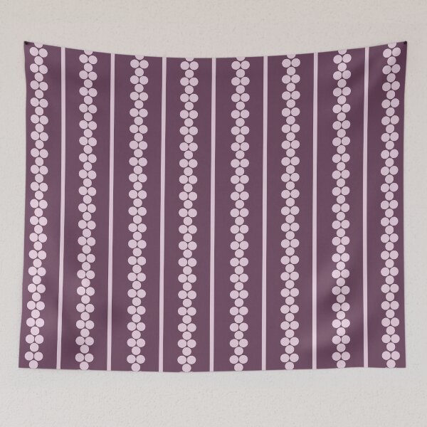 Aperçu de l'œuvre Dream Blossoms Dots and Stripes - Motif sans fin créée et vendue par SiStaDesign.