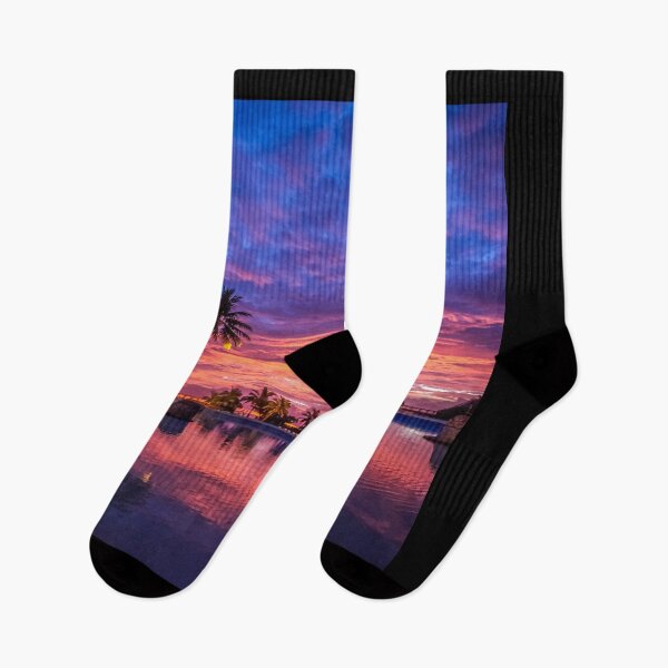 Item preview, Bora Bora Palm Trees at Sunset designed and sold by RyansOpenDoor.